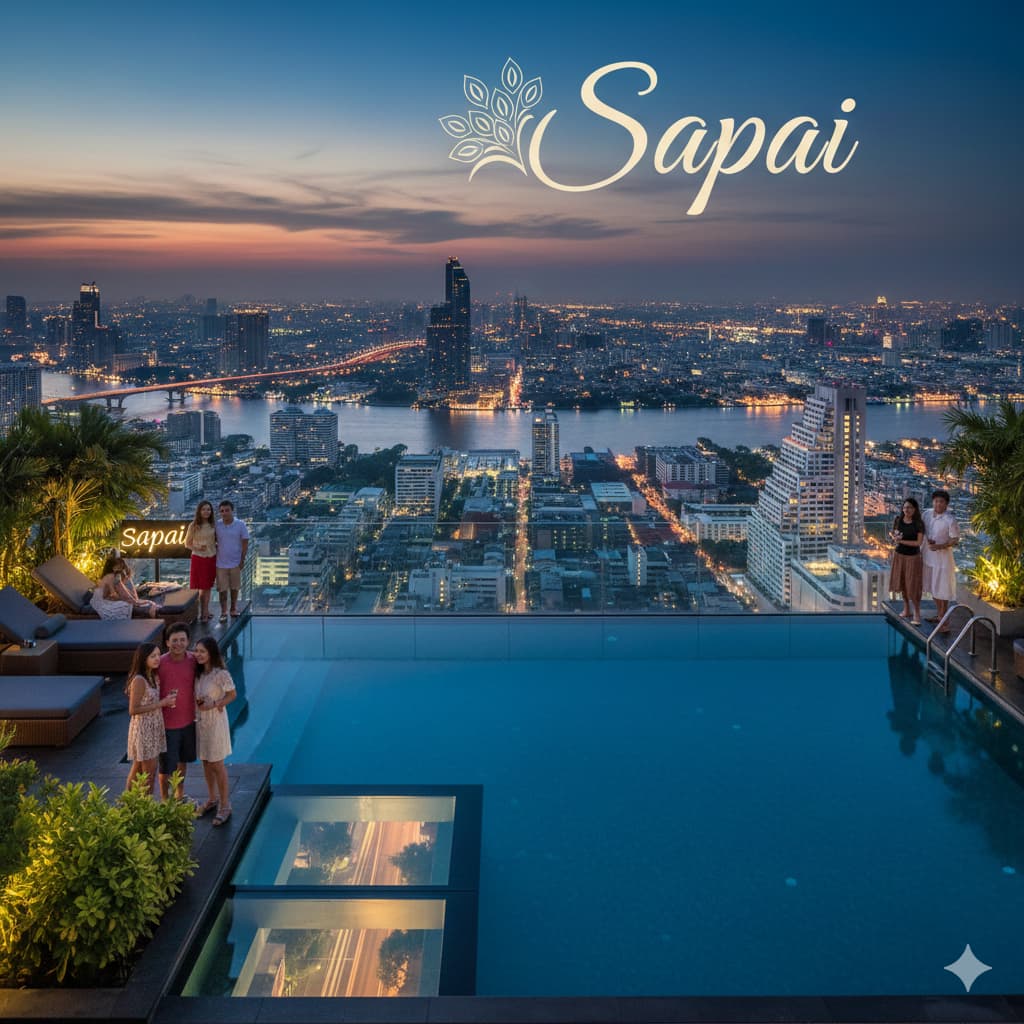 Bangkok Eastin Grand Sathorn Infinity Pool Skyline