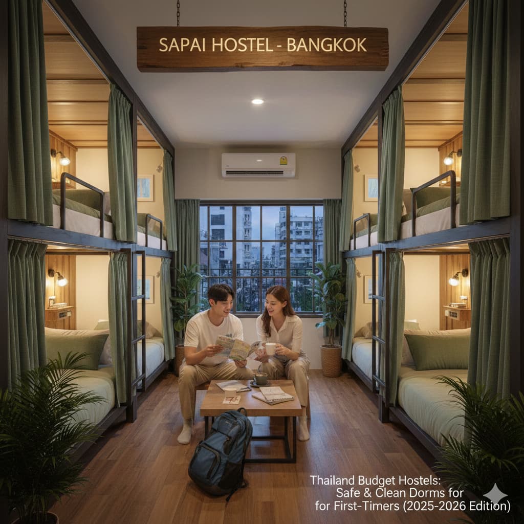 Bangkok Budget Hostel Interior Clean and Stylish