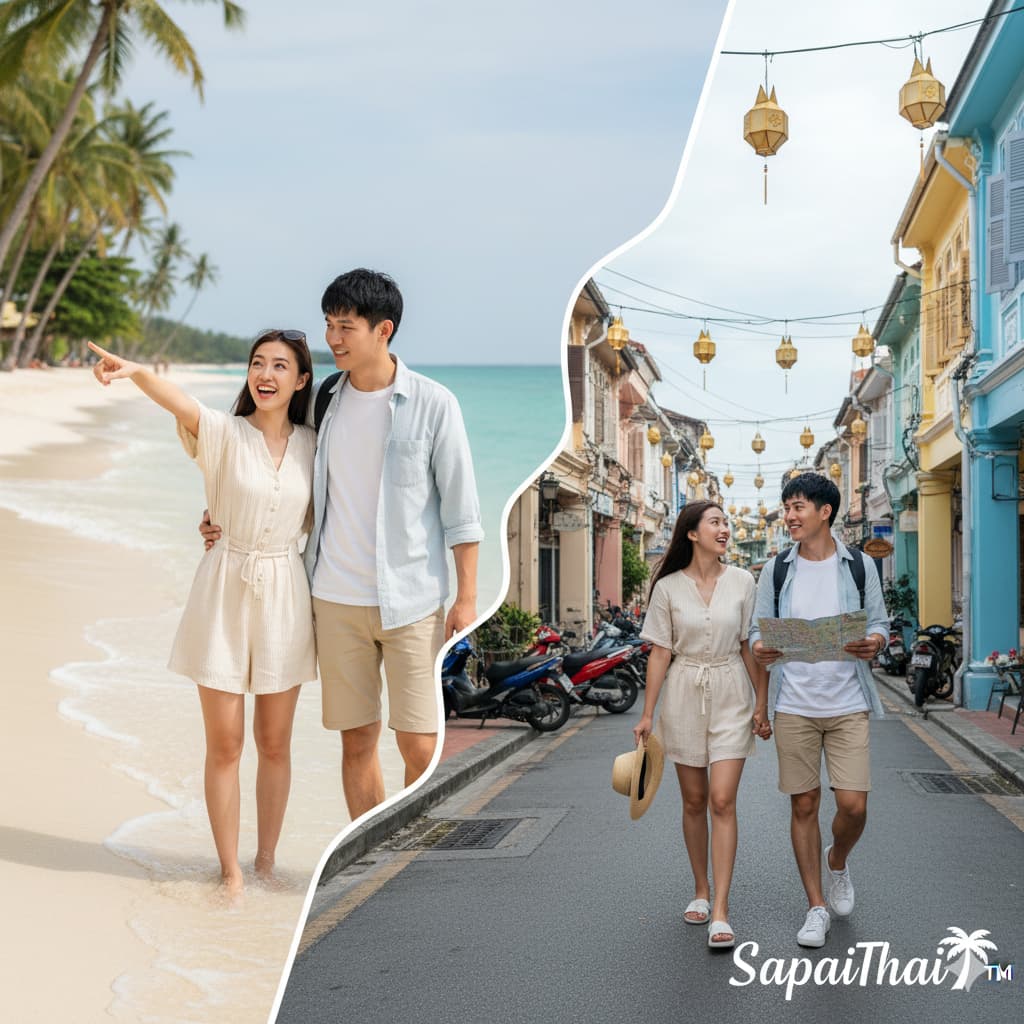 Phuket Old Town Sino-Portuguese Architecture - 푸켓 올드타운 전경